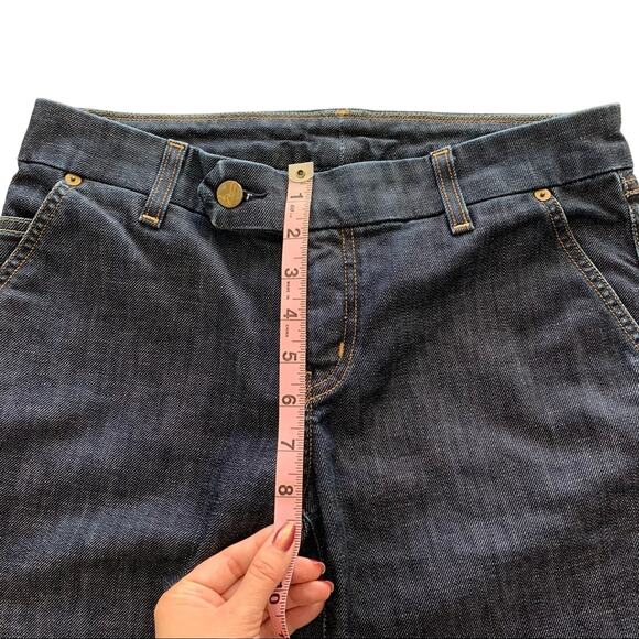 Citizens of Humanity Womens Y2K Blue Dark Wash Denim Bermuda Jean Shorts Size 28 - Picture 3 of 9